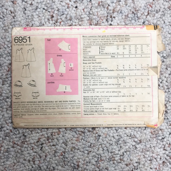 Vintage kids sewing patterns - size 3 - Picture 5 of 11